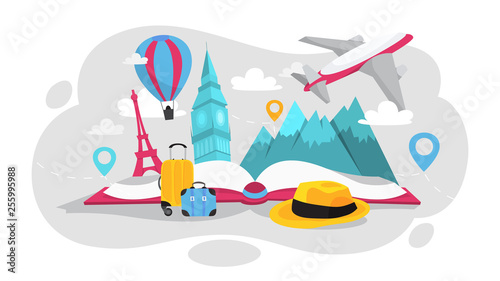 Vacation concept. Idea of summer travel and journey