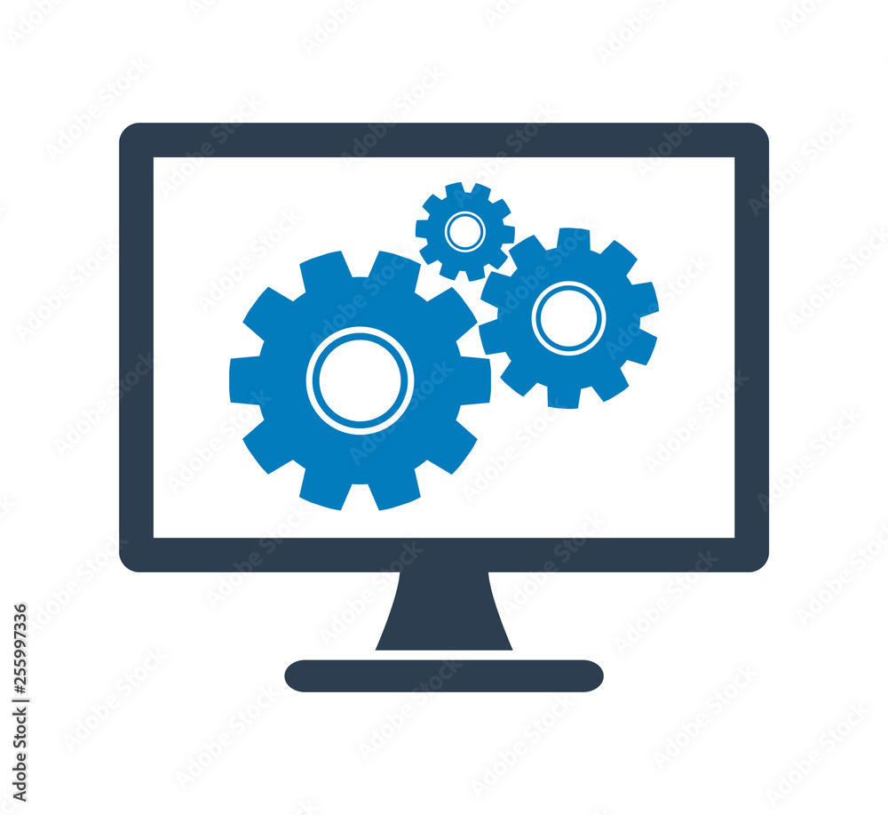 Computer Service Icon. Flat style vector EPS. Computer Service Icon. Flat style vector EPS.
