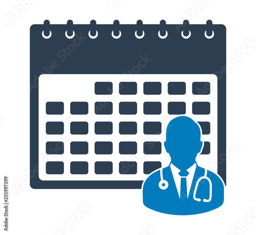 Doctor Appointment Icon . Flat style vector EPS.