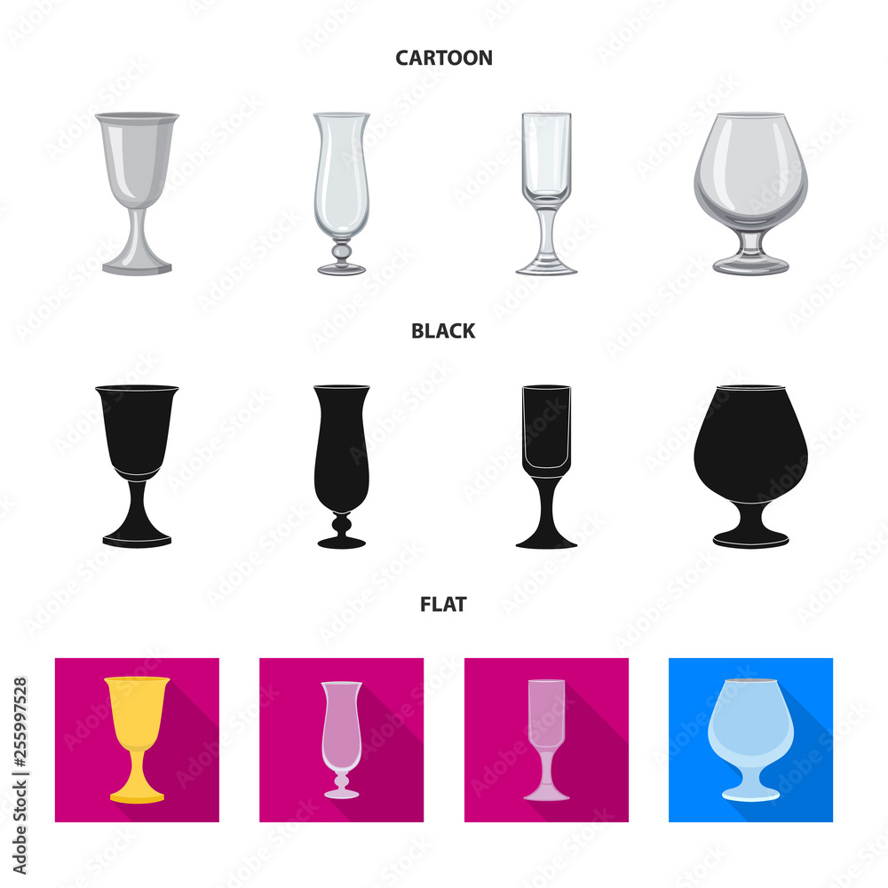 Vector illustration of form and celebration icon. Set of form and volume vector icon for stock.
