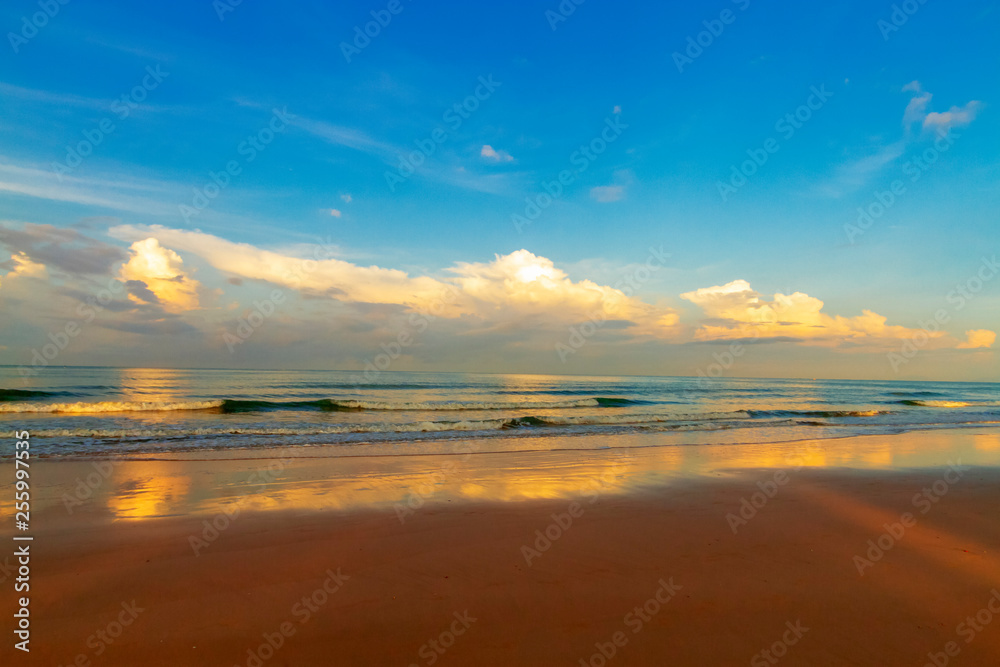 sunset on the beach