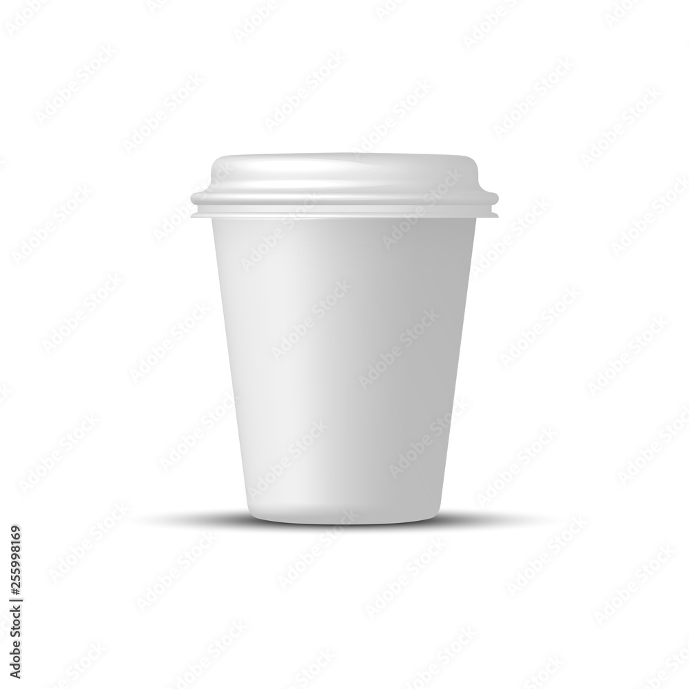 blank white coffee to go cup isolated on white background blank white coffee to go cup isolated on white background