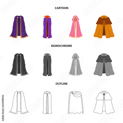 Vector illustration of material and clothing sign. Collection of material and garment vector icon for stock. © Svitlana