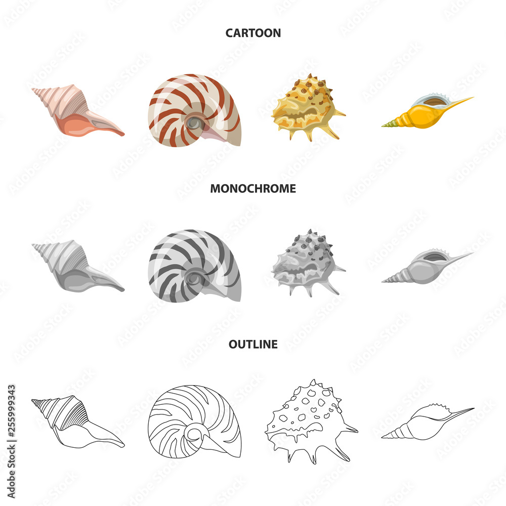 Vector design of animal and decoration logo. Collection of animal and ocean stock symbol for web. Vector design of animal and decoration logo. Collection of animal and ocean stock symbol for web.