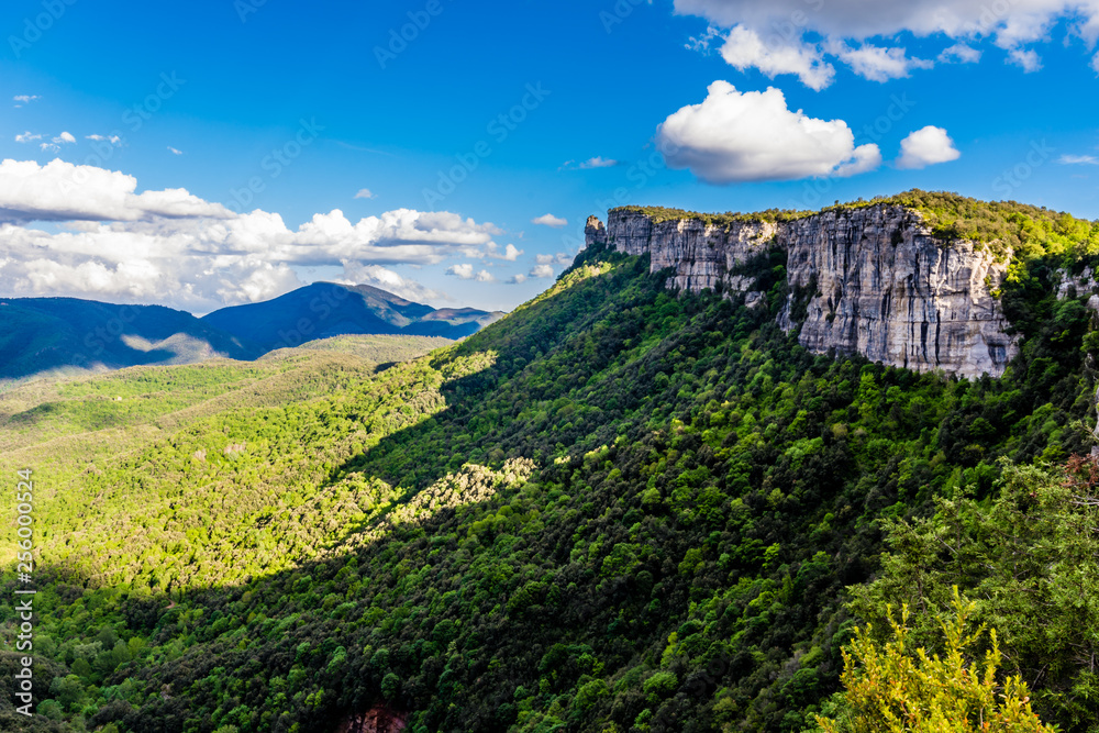 Cliffs of Collsacabra Mountains.