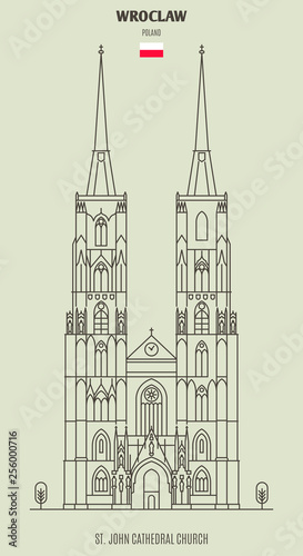 St. John Cathedral Church in Wroclaw, Poland. Landmark icon
