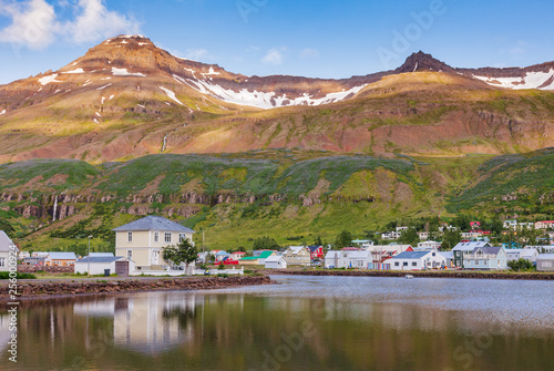 Seydisfjordur townscape Eastern Iceland Scandinavia