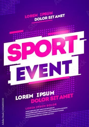 Vector Illustration Layout Poster Template Design For Sport Event, Tournament Or Championship.