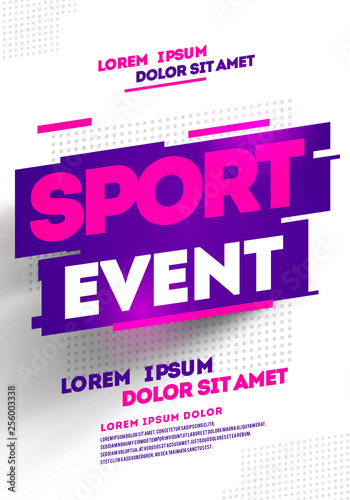 Vector Illustration Layout Poster Template Design For Sport Event, Tournament Or Championship.