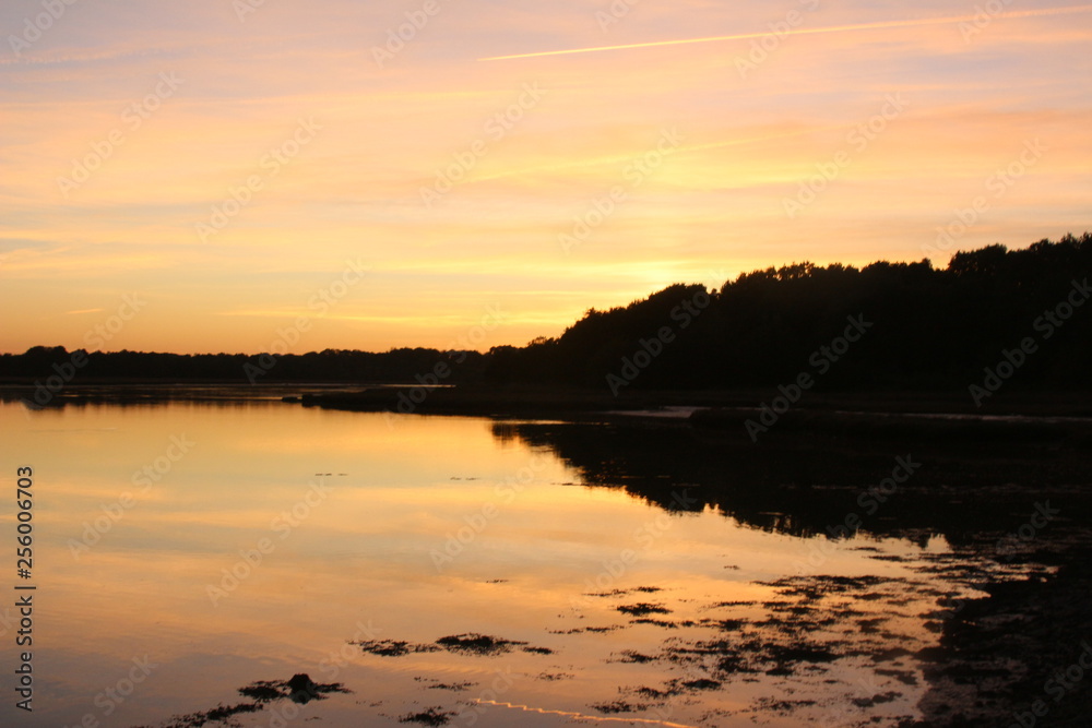 sunset over the sea