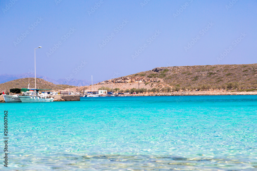 Exotic turquoise beach of Diakofti at Kythera island, Greece.