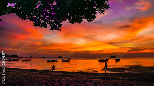 sunset on the beach © Yorick