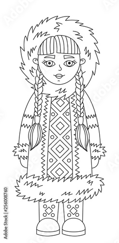Eskimo alaska girl character