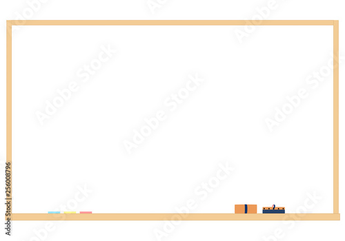 学校の黒板 フレーム 白 Stock Illustration Adobe Stock