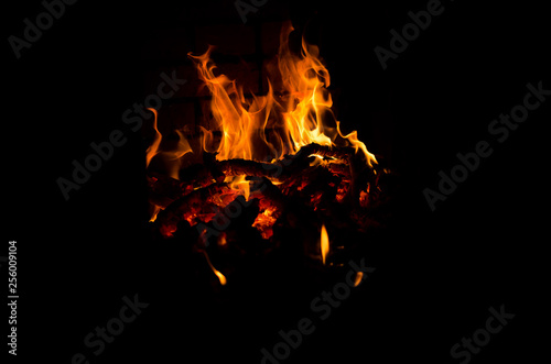 orange woods bonfire flame