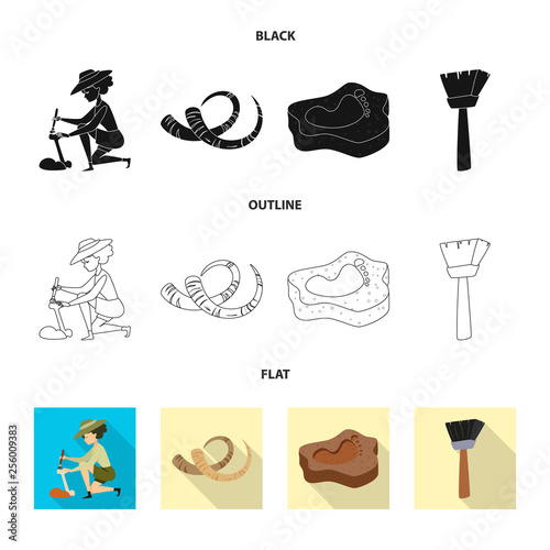 Vector design of story and items sign. Set of story and attributes  stock vector illustration.