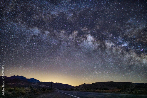 stars and milky way at night in death valley california