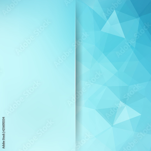 Polygonal vector background. Blur background. Can be used in cover design, book design, website background. Vector illustration. Pastel blue color.