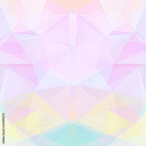 Abstract background consisting of pastel pink  blue  yellow triangles. Geometric design for business presentations or web template banner flyer. Vector illustration