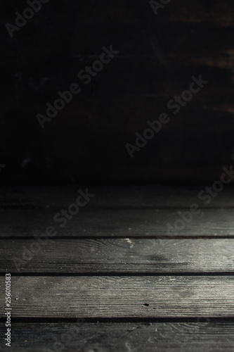 black wooden table background perspective interior for product display