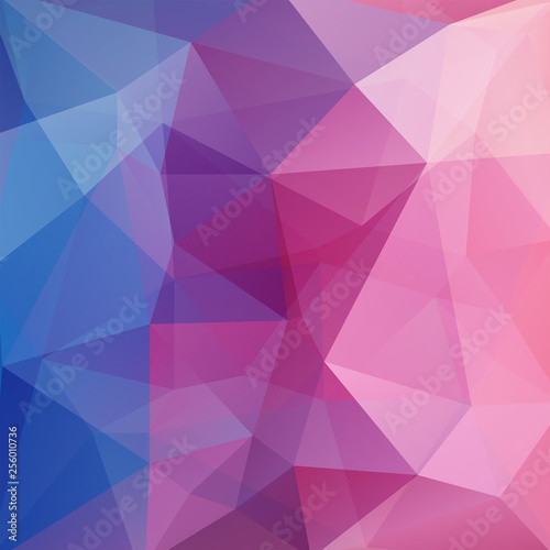 Geometric pattern  polygon triangles vector background in pink  blue    tones. Illustration pattern
