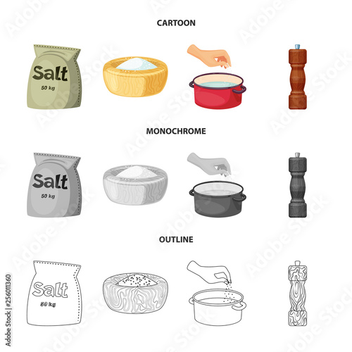Isolated object of cooking and sea sign. Set of cooking and baking   stock symbol for web.