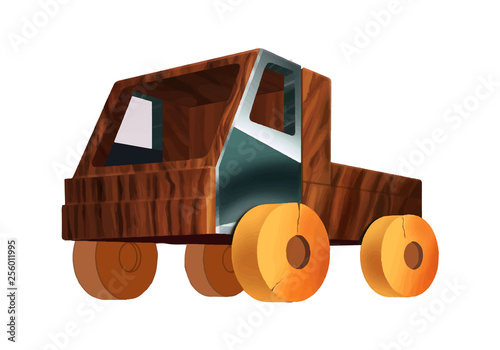 Realistic cool car art. Isometric vector illustration- vektorgrafik.