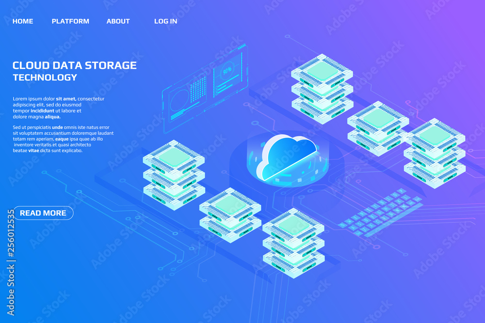 Cloud Storage Big Data Isometric Transfer Processing Center Concept