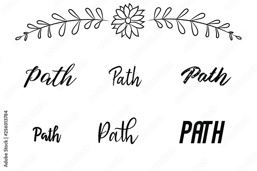 Path Vector calligraphy saying