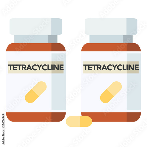 Tetracycline is an antibiotic used to treat acne, cholera, brucellosis, plague, malaria, and syphilis. 
