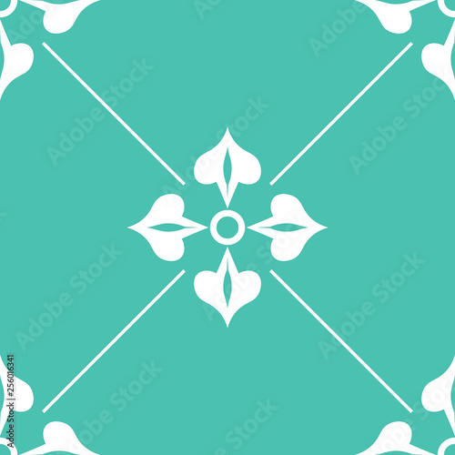 abstract floral seamless pattern with flowers, netting and leaves
