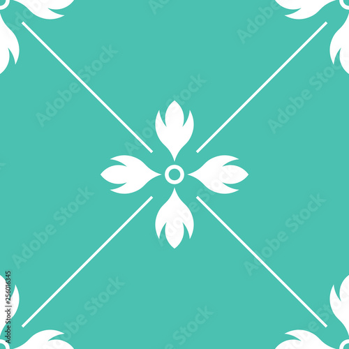 abstract floral seamless pattern with flowers, netting and leaves