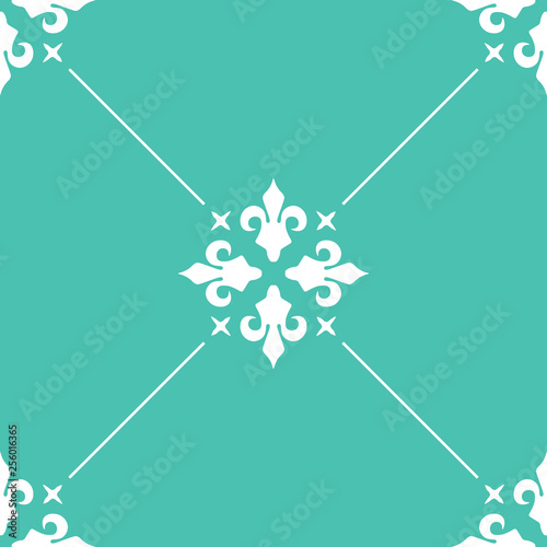 abstract floral seamless pattern with flowers, netting and leaves
