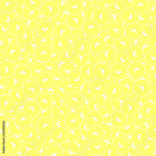 European Union Euro gold coins seamless pattern. U
