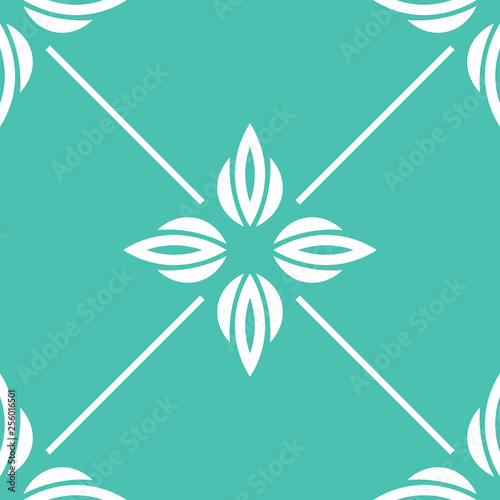 abstract floral seamless pattern with flowers, netting and leaves