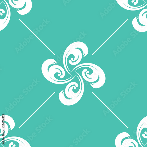 abstract floral seamless pattern with flowers, netting and leaves