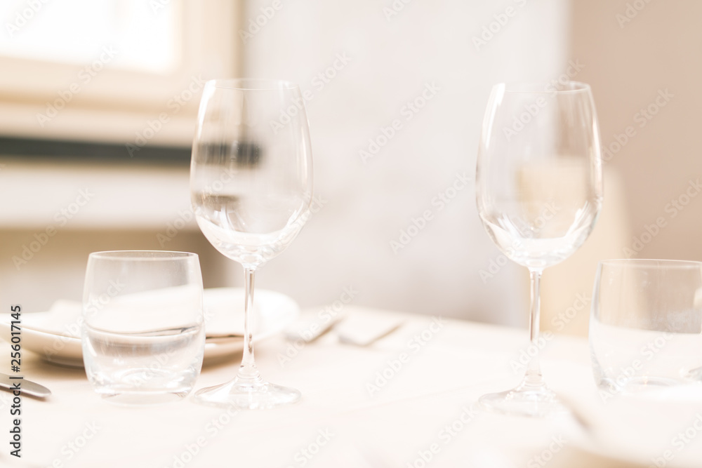 Empty restaurant table Empty restaurant table