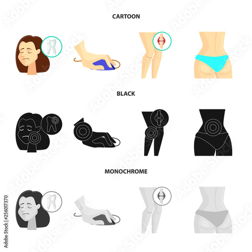 Vector design of hospital and rendering icon. Collection of hospital and help vector icon for stock.