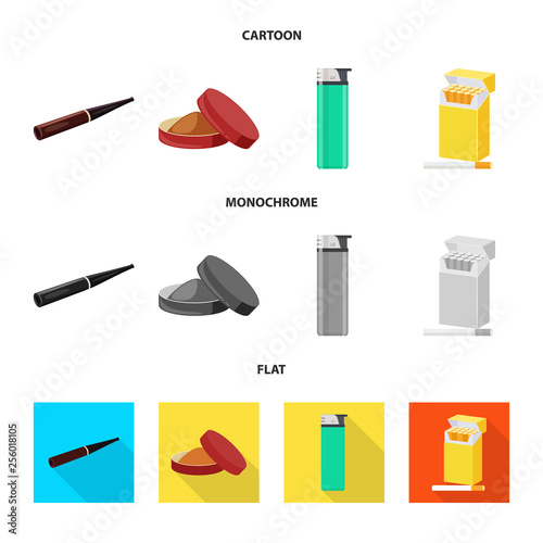 Isolated object of refuse and stop sign. Set of refuse and habit vector icon for stock.