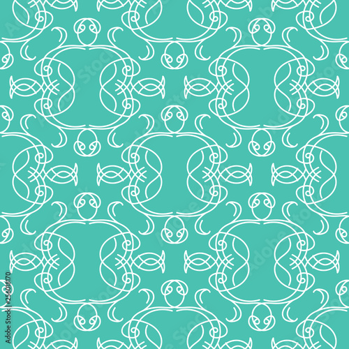 seamless geometric abstract pattern with floral motive
