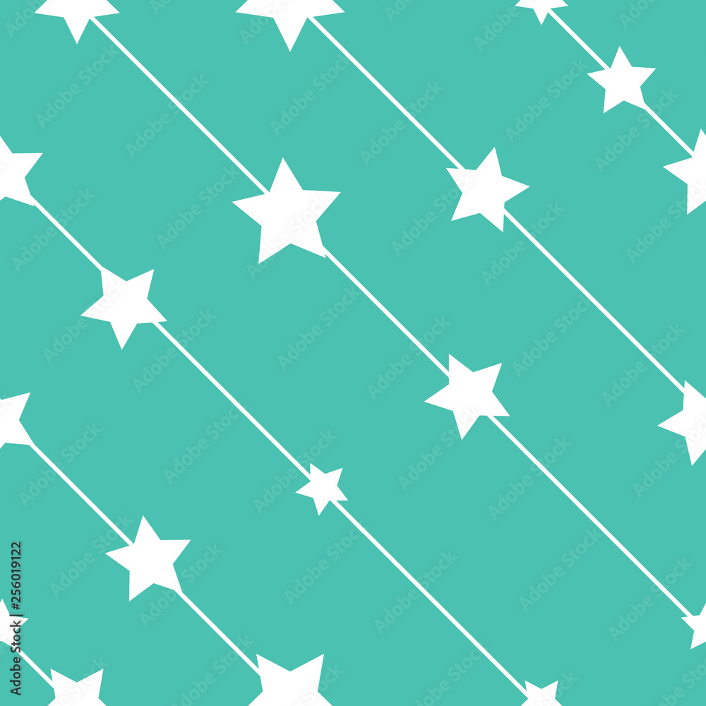 Obraz premium Geometric seamless pattern stars and lines