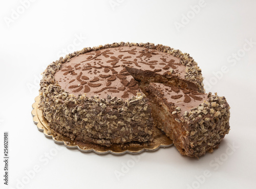 Cake with waffle powder