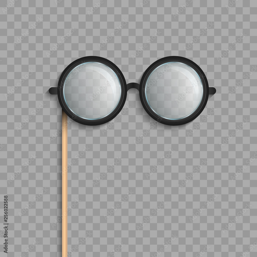 Eyeglasses on a stick on sale