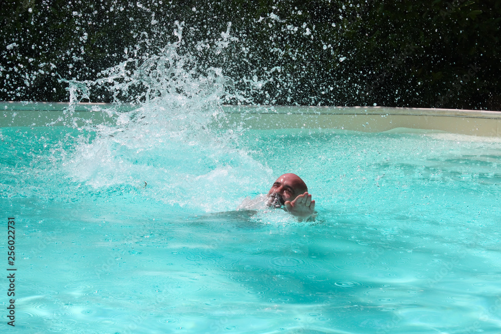 Swimming With Water Splash