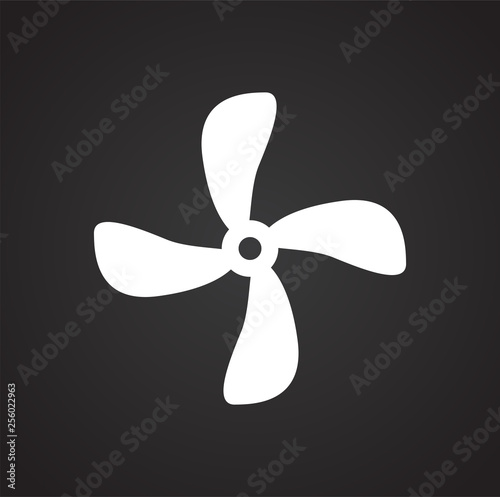 Propeller icon on background for graphic and web design. Simple vector sign. Internet concept symbol for website button or mobile app. © Andre