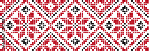 Embroidered pattern on transparent background