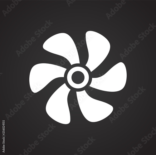 Propeller icon on background for graphic and web design. Simple vector sign. Internet concept symbol for website button or mobile app.