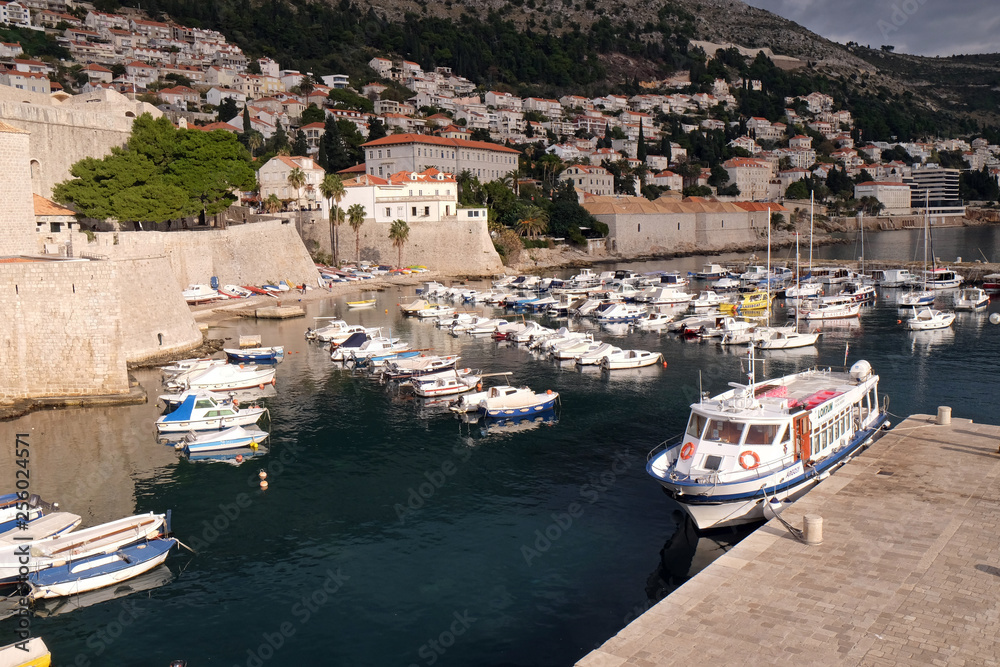 The port of the Old Town of Dubrovnik, Croatia