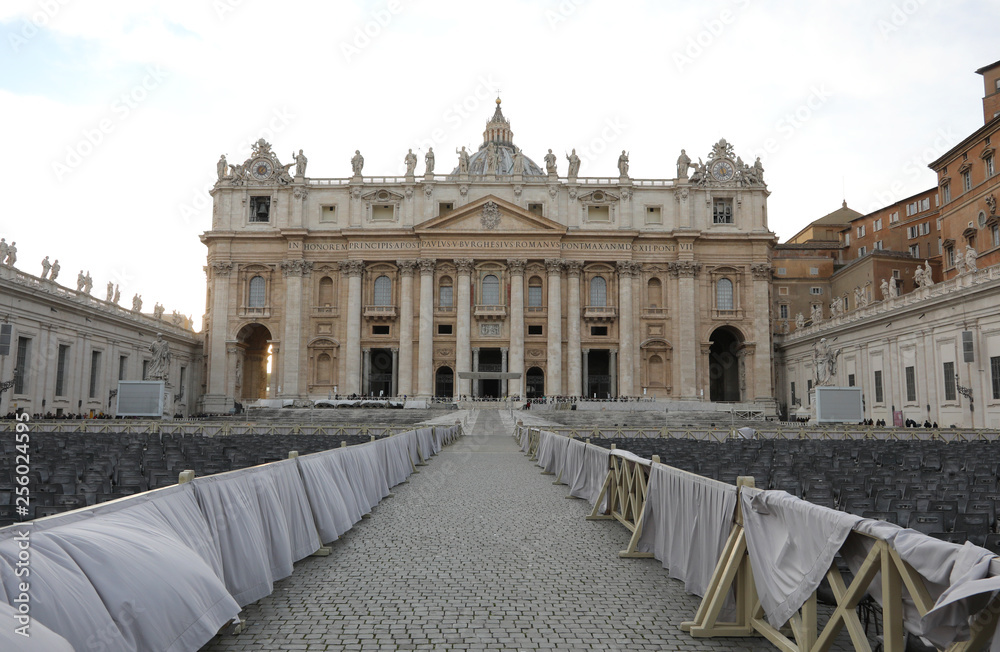 Basilica of Saint Peter in Vatican City in central Italy and the