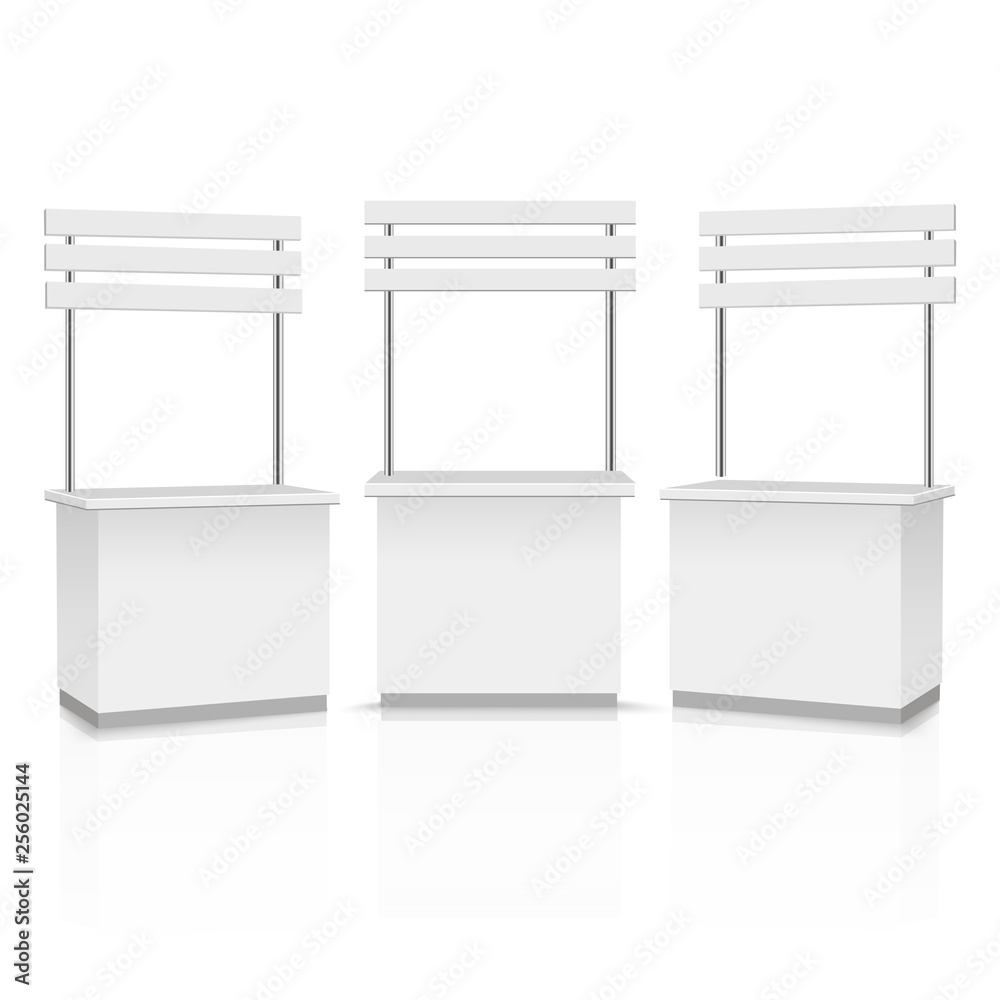 Blank Promotion Stands on a white background. Vector. Blank Promotion Stands on a white background. Vector.